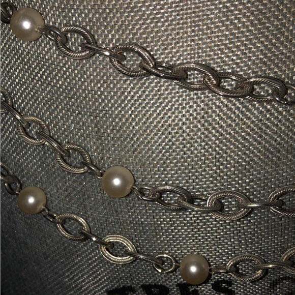 Vintage silver tone chain belt - Picture 2 of 3